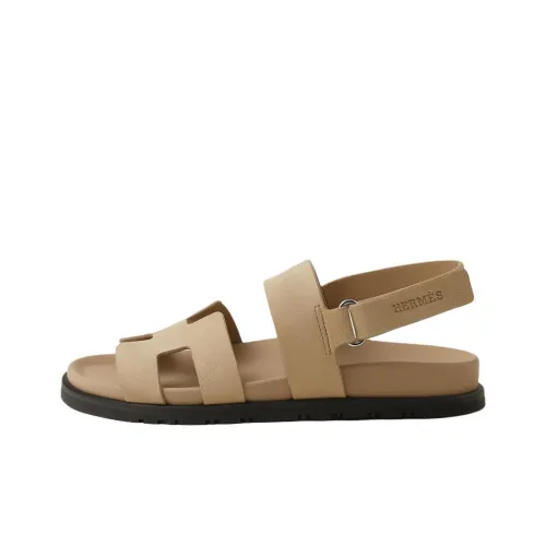 HERMES Genius One Ремень Сандалии Женские Бежевый
