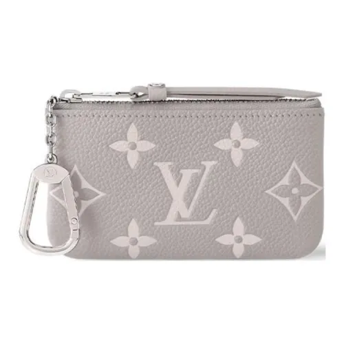 LOUIS VUITTON Коровья кожа Держатель для карт Женский Серый