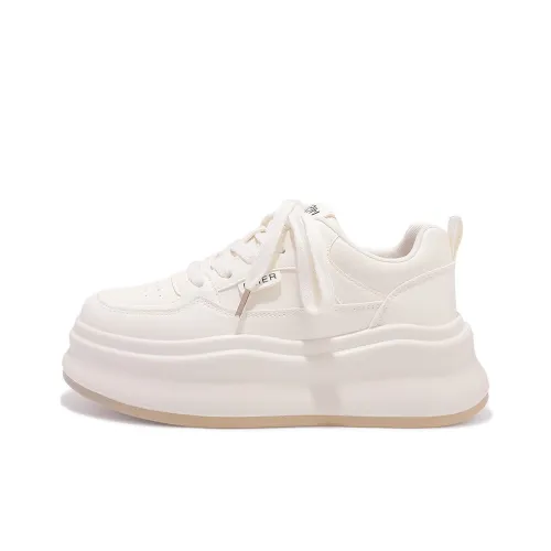 Slip Resistant Abrasion Resistant Low Top Скейтборд Кроссовки Женские Бежевые