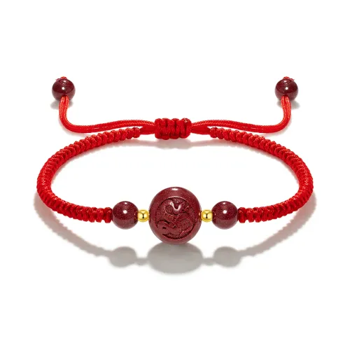 JINGCHENGGOU Реконструированный Браслет из Киновари Унисекс