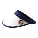 Белый + Темно-синий козырек (Козырек 12 см)