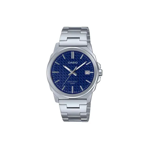 CASIO Кварцевый механизм нержавеющая сталь ремешок мужские часы синий циферблат
