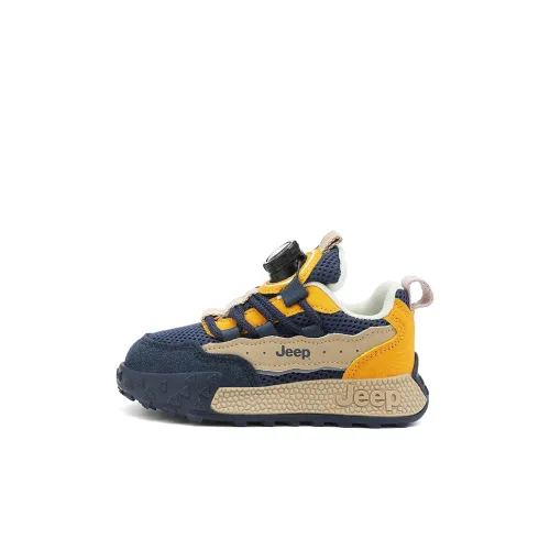 JEEP Амортизация Износостойкие детские повседневные туфли Темно-синий и Оранжевый для детей
