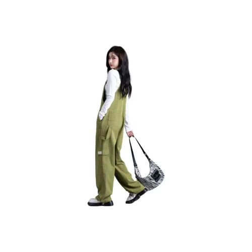 You cow me pants Оливково-зеленый Женские Комбинезоны