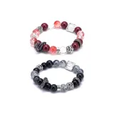 Свернутый Дракон Подъем Браслет с Бусинами [1 Пара]