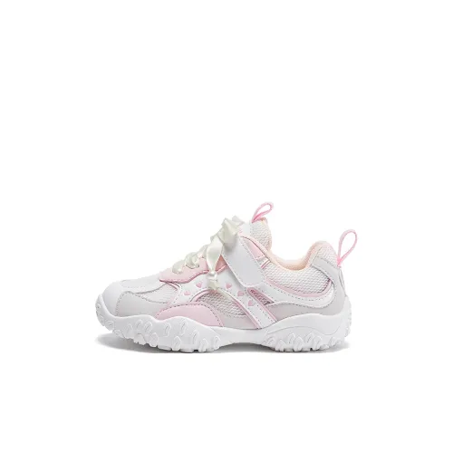 Snoffy Юбка Резистентная и Дышащая Низкий Топ KIDS Lifestyle Shoes Кремово-белый Розовый Детский