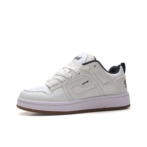 STUR YSN Износостойкий Легкий Низкий Топ Кроссовки для скейтбординга Женские Белые Синие