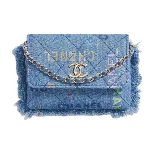CHANEL Denim Clutch Coin Purse Card Holder Women's Blue CHANEL Деним Клатч Монетница Держатель для карт Женский Синий