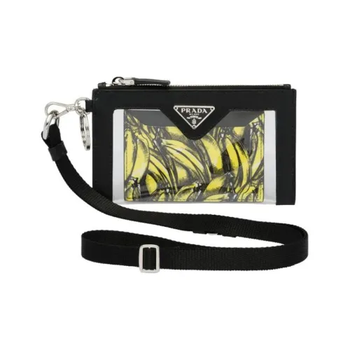 PRADA PVC Картхолдер Стандартный Унисекс Черный