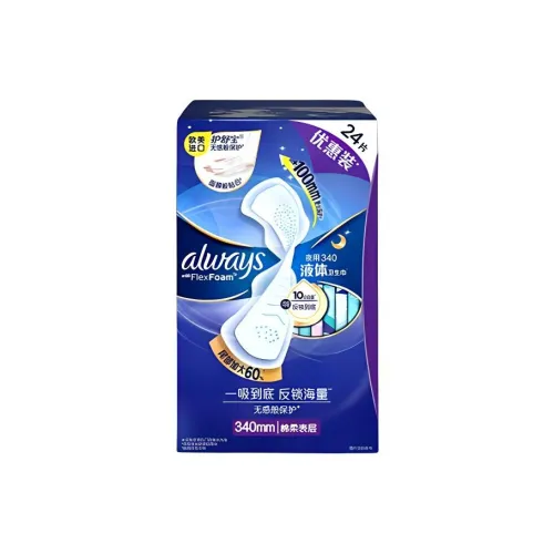 Always Night Use Очень тонкий Жидкость Салфетка 340мм