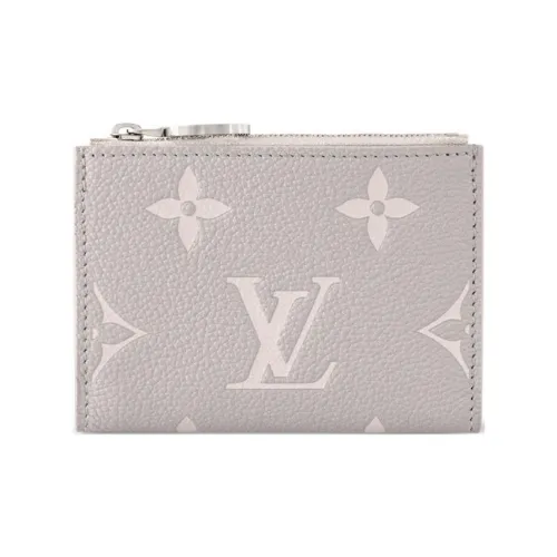 LOUIS VUITTON Кошелек из коровьей кожи женский серый и белый кварц