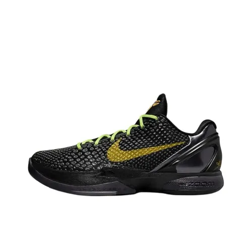 Nike Zoom Kobe 6 Slip-resistant Abrasion-resistant Low-top Баскетбольные кроссовки Унисекс Черный