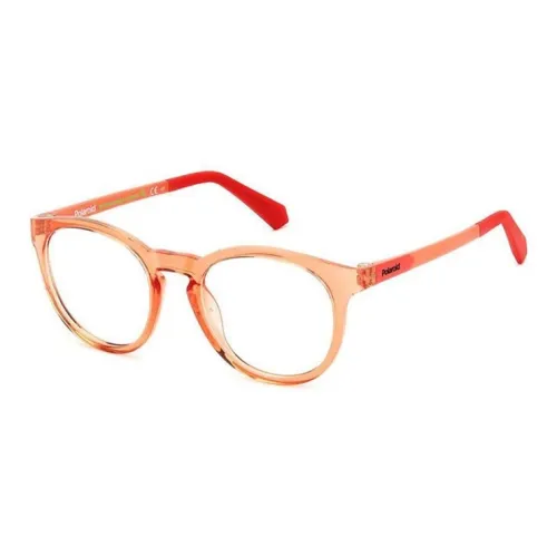 Polaroid Пластик Круглый Оправы для очков Детский Коричневый