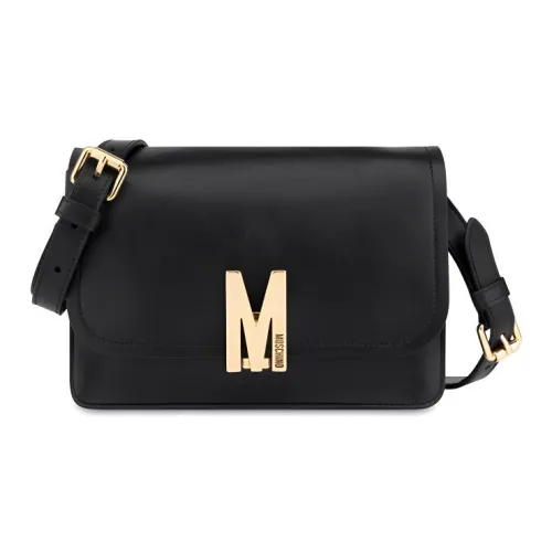 MOSCHINO Сумка через плечо из коровьей кожи женская черная