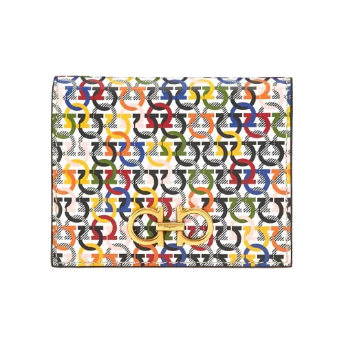 FERRAGAMO GANCINI Кошелек из коровьей кожи женский многоцветный