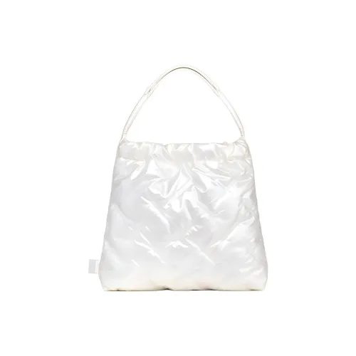 CARLYN Полиуретан Сумка для мусора Сумка Сумка через плечо Средняя Женская Жемчужно-белая