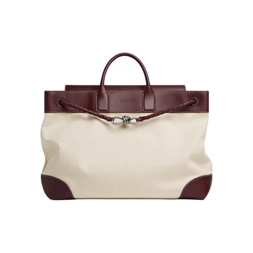 Bottega Veneta Linen Tote Bag Shopping Bag Shoulder Bag Crossbody Bag Men's Natural Madder Brown