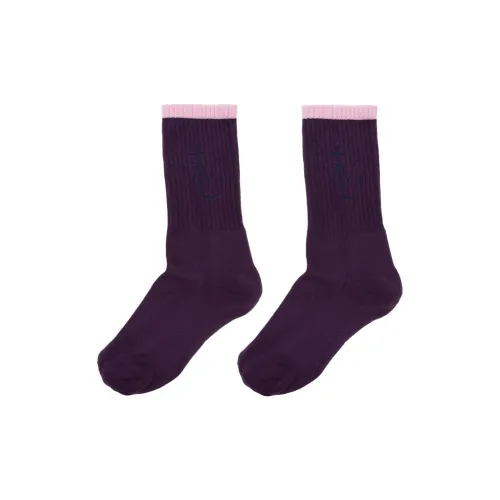 JW Anderson 1 шт. Фиолетовые Женские Носки MID до икры