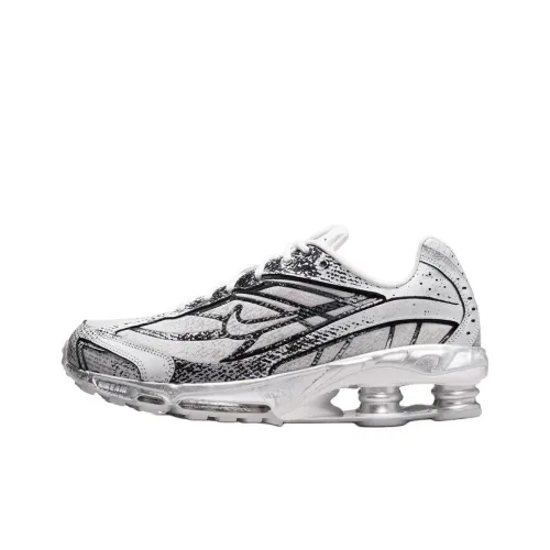 Nike Shox Ride Slip Resistant Abrasion Resistant Низкий Топ Повседневные Беговые кроссовки Унисекс Белый Черный