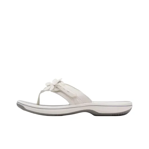 Clarks TPR подошва устойчивая к истиранию шлепанцы женские белые