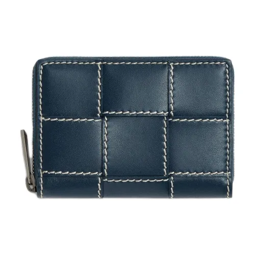 Bottega Veneta Intrecciato Телячья кожа Монетница Мужской Темно-синий