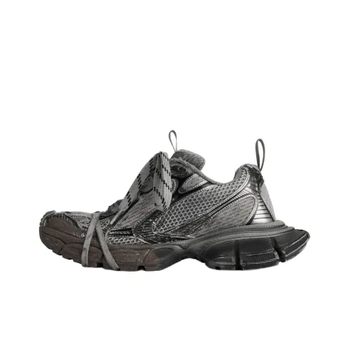 Balenciaga 3XL Низкий Топ Толстая Подошва Кроссовки Мужские Серебристо-Серый Грязь