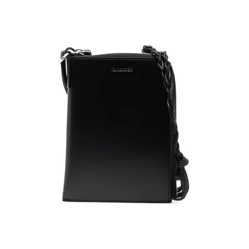 JIL SANDER Tangle Телячья кожа Халтер Картхолдер Держатель для паспорта Обычный Мужской Черный