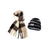 2 пачки (Коричневый шарф в клетку + полосатый худи)