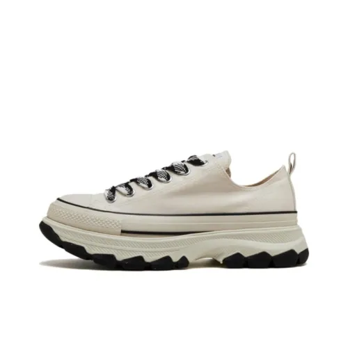 Конверс Slip Resistant Abrasion Resistant Низкий Топ Скейтборд Кроссовки Унисекс Белый