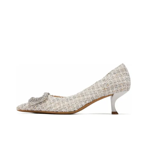 73Hours Радость Настроение Высокие каблуки Женские Белые Серые