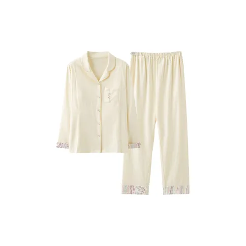WANANNI Пижамный комплект женский кремовый абрикос