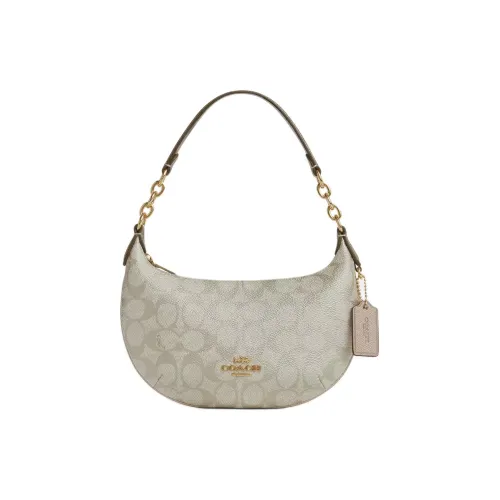 COACH Покрытый холст Сумка Женская Шампанское