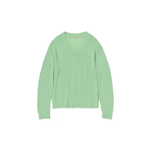 Auralee SS25 Кашемир Свитер Мужской Светло-Зеленый