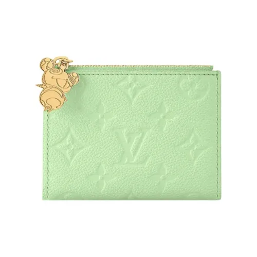 LOUIS VUITTON Takashi Murakami Коллаборация Коровья кожа Кошелек Женские Зеленый чай Коричневый