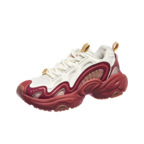 ANTA Противоскользящий Устойчивый к истиранию Низкий Топ Casual Мужской Белый Красный