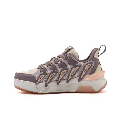 ONEMIX противоскользящие амортизаторы с устойчивостью к истиранию Низкие кеды для скейтбординга Унисекс Бежевый Фиолетовый