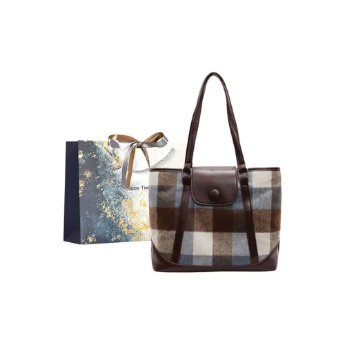 Iman's House Шерстяная сумка через плечо Женская Кофейного цвета