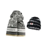 2 пачки (Серый шарф + Полосатая кепка)