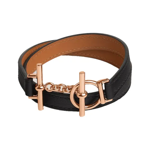 HERMES Телячья кожа Браслеты Унисекс Черный
