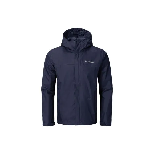 Columbia совместный бренд Поход Водонепроницаемый Ветрозащитный Дышащий Термический Легкий Ветровка Мужской Темно-синий