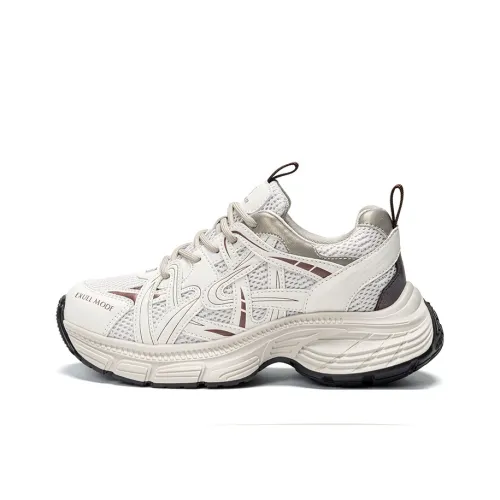 EXULL Q Low-Top массивные кроссовки Бежевый Коричневый Женские