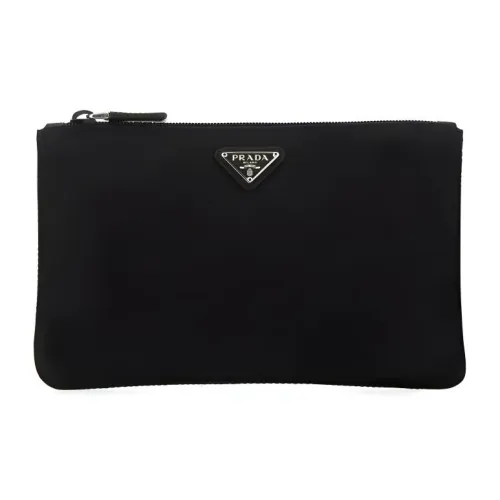 PRADA Холщовая сумка косметичка сумка для туалетных принадлежностей женская черная