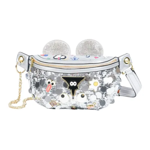 EYE THEME ПУ (полиуретан) Сумка через плечо Женская Серебряная