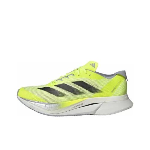 Adidas Adizero Boston 12 Устойчивый к истиранию Дышащий Низкий Топ Повседневная Обувь для тренировок и бега на длинные дистанции Мужской Зеленый