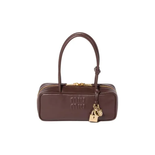 MIU MIU Beau Коровья кожа Сумка через плечо Женская Ореховый Коричневый Цвет