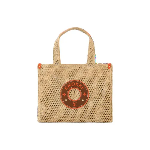 LOUIS VUITTON ONTHEGO Рафия с кожаными вставками Тоут Сумка Сумка для покупок Сумка среднего размера Женская Естественный