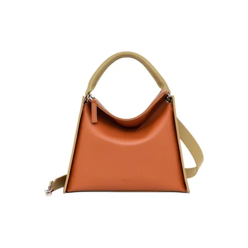 JESSIE JANE Корова Кожа Ручная Сумка Сумка через плечо Сумка на плечо Средняя Унисекс Dan Пшенично-коричневый