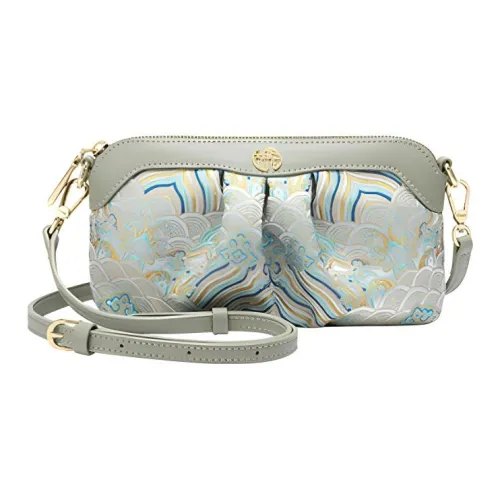 Ancient Yi Xi Полиэстер Клатч Маленький Женские Нефритовый Консолидирующий Синий