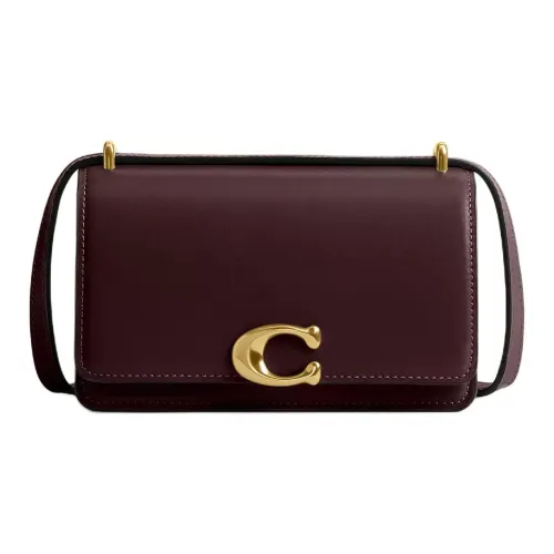 COACH Bandit Телячья кожа Сумка через плечо Сумка на плечо Маленькая Женская Бордовая