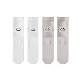 2 Молоко Белый + 2 Серый Бежевый [Махровая Подошва]